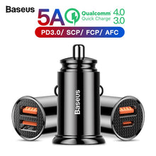 Load image into Gallery viewer, Baseus Quick Charge 4.0 3.0 USB Car Charger
