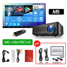 Load image into Gallery viewer, M5 M5W Full HD 1080P Projector 4K 6500 Lumens
