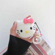 Load image into Gallery viewer, Cute Cartoon Cat Bluetooth Earphone 3D Silicone Case
