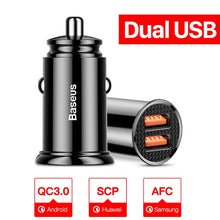 Load image into Gallery viewer, Baseus Quick Charge 4.0 3.0 USB Car Charger
