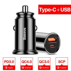 Baseus Quick Charge 4.0 3.0 USB Car Charger