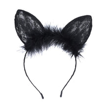 Load image into Gallery viewer, Black Cat Ears Headband
